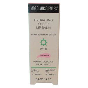 MDSolarSciences Hydrating Sheer Lip Balm in Shimmer SPF 30 Exp 05/27 0.15oz/4.2g